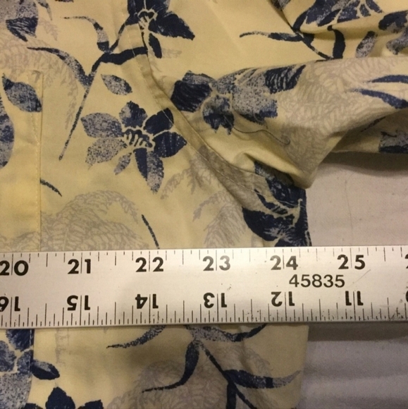 Natural Issue Hawaiian Blue Off-White Men’s Large L Wrinkle Free 100% Cotton EUC - Picture 7 of 7